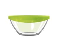 Saladier avec couvercle LUMINARC Keep'n bowl T 28 cm - verre et plastique - transparent et vert