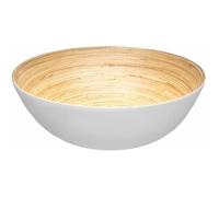 Saladier en bambou Ø 28 cm Naturel et Blanc