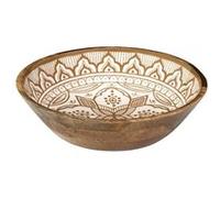 Saladier en bois de manguier avec motif mandala brun (Ø33cm) - MANGO - ALTOBUY Marron