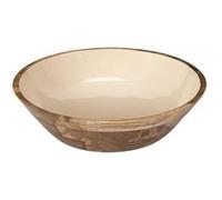 Saladier en bois de manguier uni beige (Ø28 cm) - MANGO - ALTOBUY Marron