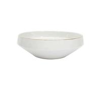 Saladier En Porcelaine Lisere Dore D25cm M4 Blanc