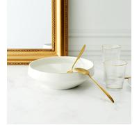 SALADIER EN PORCELAINE LISERE DORE D25CM