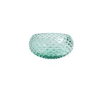 Saladier en verre vert, rond, pour servir, décoratif - Chehoma, Diamant - Ø23x11 cm