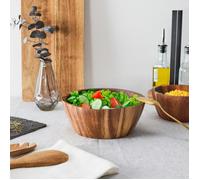 HOME DECO FACTORY – Saladier en acacia KA0338 D20 cm, design élégant, marron