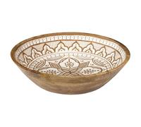 Home Deco Factory - Saladier KA0570 33 cm Terracotta Manguier Dune Blanc/Marron/Orange