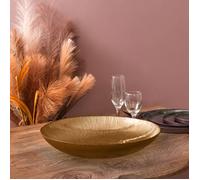 The Home Deco Factory – Saladier en verre doré Lines KA6138 – Diamètre 40 cm