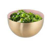 Saladier lot de 2 cul de poule 1 litre bol mélangeur acier inoxydable rose-doré