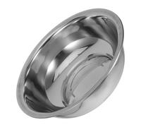 Saladier Mélangeur Rond en Acier Inoxydable, Grand Bol la Cuisine 33 CM | Fond Plat Stable sur Plan de Travail, Surface Polie, Usage la Cuisine et Préparation des Repas, Argenté
