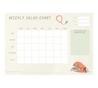 Salah Chart Suivi de prières islamiques - Planificateur réutilisable effaçable à sec pour enfants et adultes | Suivi des prières musulmanes personnalisées pour le Ramadan, l'Aïd et la Omra | Horaire