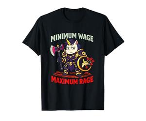 Salaire Minimum Maximum Rage drôle Licorne Sarcastique Anti Travail T-Shirt