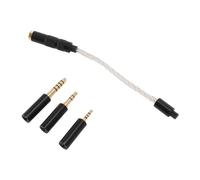 SALALIS Adaptateur de Prise Casque 4,4 Mm avec Fil de Cuivre plaqué Argent pour Appareils et DAP Design Compact et Portable (Argent)