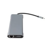 SALALIS Adaptateur D'interface Multimédia Haute Définition Hub 4K de Type C, Station d'accueil Multi-Ports pour 2019/2018/2017 en Alliage D'aluminium