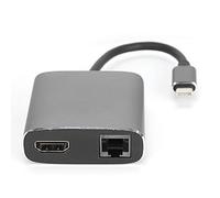 SALALIS Adaptateur Type-C 3 en 1 avec Métal Durable et Matériau ABS pour Interface Multimédia 4K HD et Connexion RJ45
