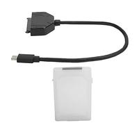 SALALIS Adaptateur Type-C USB 3.0 Transfert de Données Haute Vitesse 10 Gbit/s pour Disque Dur/SSD 2,5 Pouces dans Un Boîtier de Protection Noir 1 unité (Blanche)