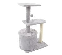 SALALIS Arbre à Chat Spacieux Multicouche, Tour à Gratter, Jouet pour Chats Endormis, Exercice d'escalade, avec Boule en Peluche Suspendue, Coussin Amovible, 12,2 X 16,1 X 27,6 Pouces