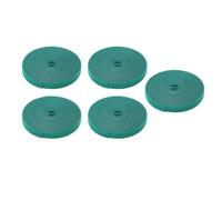 SALALIS Attache pour Plantes, Crochet et Boucle Auto-adhésifs Durables pour Le Lissage du Support des Plantes, Vert foncé pour L'organisation et Le Stockage des Câbles, 5 Rouleaux d'attache de
