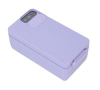 SALALIS Boîte à Déjeuner Chauffante, Double Couche Silencieuse, Récipient Alimentaire électrique 65 ℃ pour L'extérieur, 1L (Violet)