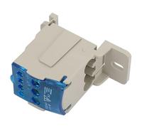 SALALIS Boîte de Distribution de Bornier sur Rail Din, Connecteur de Fil électrique Ignifuge pour Armoires de Distribution D'énergie, Boîte de de Bloc UKK-80A, Couvercle Transparent, 5 Pièces