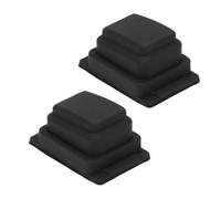 SALALIS Bouton D'induction en Caoutchouc de Poignée de Porte Extérieure de Voiture Durable Antidérapant pour 2015-2020 Caoutchouc Noir 24 X 12 Mm Ensemble de 2 Pièces - Bouton de Poignée de Porte
