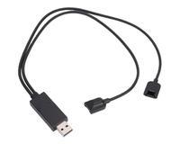 SALALIS Câble de Chargeur adapté aux Connecteurs Robustes de 43 Cm | Cordon de charge d\'entrée USB A avec indicateur LED, matériau TPE, pour contrôleurs OLED