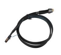 SALALIS Câble MCIO 8I vers 2 Ports SFF-8654 4I, 32GT/s 50 Cm | Câble de connexion serveur, câble adaptateur MCIO 8I pour centre de données, compatible PCIe 5.0, conception compacte