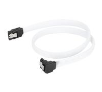 SALALIS Câbles Sata Blancs Câble Sata 3.0 Câble de Rallonge de Données Blanc Coudé 8 Cœurs 7P de informatique boite Blanc (coude)