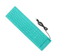 SALALIS Clavier Pliable en Silicone, 108 Touches, étanche, Frappe Silencieuse, Conception Entièrement étanche à la Poussière et Lavable (Vert)