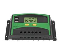 SALALIS Contrôleur de Panneau Solaire, Reconnaissance Automatique Efficace, Affichage LCD, Régulateur Solaire pour Usage Domestique, PVC MG Alliage D'aluminium (60a-12V/24V)