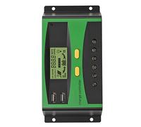 SALALIS Contrôleur de Panneau Solaire, Reconnaissance Automatique Efficace, Affichage LCD, Régulateur Solaire pour Usage Domestique, PVC MG Alliage D'aluminium (40a-12V/24V)