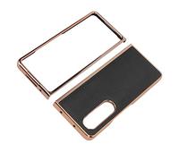 SALALIS Coque de Téléphone Portable en Cuir de Vache pour Fold 4 (Noire) | Cuir de vachette véritable, protection complète, découpes précises, nano-électroplaqué