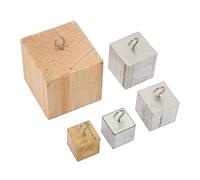 SALALIS Ensemble de Cubes de densité à des Fins éducatives avec 5 Blocs Fabriqués à la Main Dont du Cuivre, du Fer, de L'aluminium et du Bois pour Les écoles et Les Laboratoires