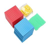 SALALIS Ensemble de Dix Blocs de Base pour Enfants, Outils d'apprentissage Interactifs, Manipulateurs Mathématiques en Plastique pour Usage en t à la Maison, 1 Paquet