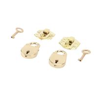 SALALIS Ensemble de Loquets et Cadenas en Alliage de Zinc Vintage pour Boîte à Bijoux en Bois Artisanat Serrure Décorative pour étui 2 Ensembles de Serrures à Fermoir pour les Décorations de la