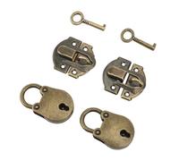 SALALIS Ensemble de Loquets et Cadenas en Alliage de Zinc Vintage pour Boîte à Bijoux en Bois Artisanat Serrure Décorative pour étui 2 Ensembles de Serrures à Fermoir pour les Décorations de la
