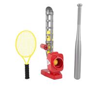 SALALIS Ensemble de Machine de Lancement de Tennis de Baseball Automatique 2 en 1 pour Les Jeux de Sports D'intérieur et D'extérieur des Jeunes, équipement D'entraînement de Développement de (Rouge)