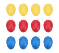SALALIS Ensemble de Shakers à œufs de Pâques, Instruments à Percussion Colorés pour Activités de Groupe pour Enfants, Paquet de 12 en Plastique Robuste 6x3,5 Cm