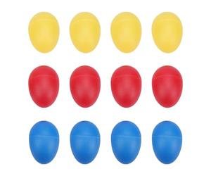 SALALIS Ensemble de Shakers à œufs de Pâques, Instruments à Percussion Colorés pour Activités de Groupe pour Enfants, Paquet de 12 en Plastique Robuste 6x3,5 Cm