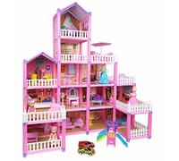 SALALIS Kit de Construction de Maison de Poupée, Jouets de Château Créatifs à Monter Soi-même pour Filles, Rose, 278 Pièces pour Développer Les Compétences Manuelles