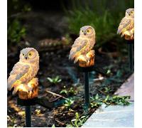 SALALIS lumière solaire LED Lampe extérieure LED Solar imperméable Chouette Figurine Décoration du jardin jardin d'exterieur