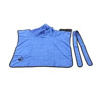 SALALIS Manteau de Séchage Très Absorbant pour Animaux de Compagnie, Séchage Rapide avec Ceinture Réglable pour Chiens et Chats, Après Le Bain ou Les Jours de Pluie (XS)