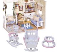 SALALIS Meubles de maison de poupées 1:12 Doll House Accessories Mini Furniture Dollhouse House en bois jeux peluche