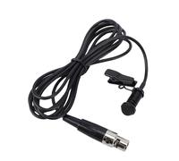 SALALIS Microphone Lavalier Unidirectionnel Léger à Clipser pour Entretien sur Scène PVC Noir 1 unité