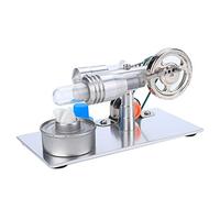 SALALIS Mini Générateur de Moteur Stirling de Type T, Modèle D'enseignement de Physique Compact pour Enfants et étudiants, Verre de Quartz Durable, Projet Scientifique éducatif