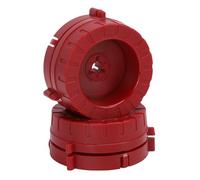 SALALIS Nab Kit D'adaptateurs de Moyeu pour Enregistreurs Reel to Reel, Conception en Plastique Verrouillable, Facile à Utiliser, Compatible avec 99% des Magnétophones 1/4", 2 Unités (Rouge)