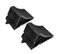 SALALIS Paire de Cales antidérapantes en ABS Noir pour Camion pour Chargement de Marchandises cale pour Roue de Voiture Tire Blocks Wheel Chocks