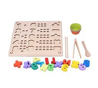 SALALIS Planche à Chevilles en Bois pour la Pensée Logique, Jeu de Perles, Jouet de Développement des Compétences Mathématiques pour Les Tout-Petits