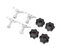 SALALIS Raccords de Goujons de Voie en L, Kit de Terminaux Durables pour Lits de Camion, Remorques, Arrimage UTV ATV Motoneige Tondeuse à Gazon 8 Accessoires