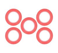 SALALIS Ruban Adhésif Double Face Robuste, Super Adhésif pour la Fixation de L'artisanat et des Décorations, Ruban PET Rouge 5 Pièces pour le Bureau et la Maison (3mm)
