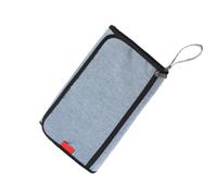 SALALIS Sac de Rangement pour Couches Multi-usages avec Mini Oreiller, Tapis à Couches Imperméable Réutilisable pour Une Utilisation en Extérieur, Polyester Léger, Gris 1 unité (Bleue)