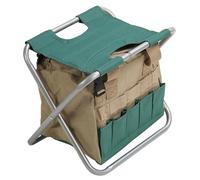SALALIS Sac de Tabouret Pliant Essentiel du Jardinier, Boîte à Outils de Jardin Durable pour Les Amateurs de Plantation (Argent)